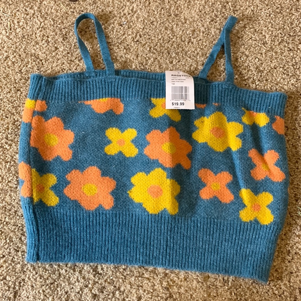 Cropped knit top